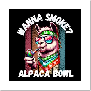 wanna smoke alpaca bowl vintage Posters and Art